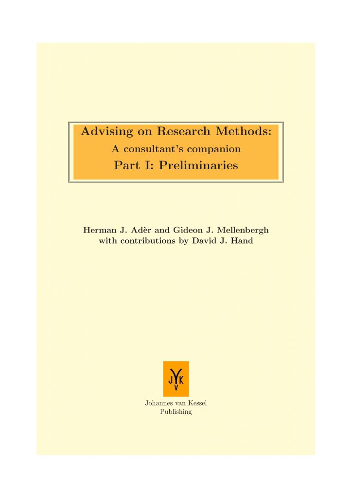 Advising on research methods, Part I